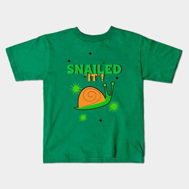 CUTE Snail Kids T-Shirt by SartorisArt1